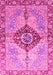 Machine Washable Persian Pink Traditional Rug, wshabs3257pnk