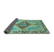 Sideview of Persian Turquoise Traditional Rug, abs3257turq