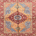 Square Abstract Brown Persian Rug, abs3257