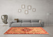 Machine Washable Persian Orange Traditional Area Rugs in a Living Room, wshabs3257org