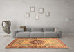 Machine Washable Persian Brown Traditional Rug in a Living Room,, wshabs3257brn