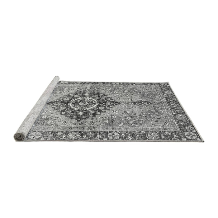 Sideview of Machine Washable Persian Gray Traditional Rug, wshabs3257gry