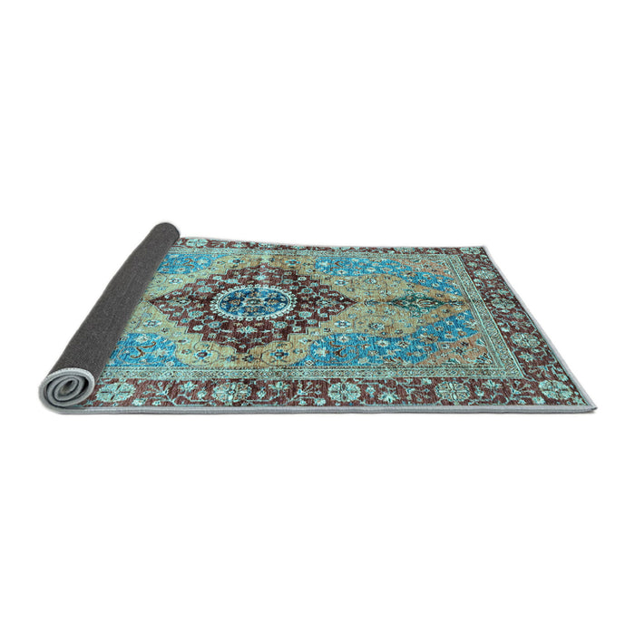 Sideview of Persian Light Blue Traditional Rug, abs3257lblu