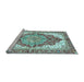 Sideview of Machine Washable Persian Light Blue Traditional Rug, wshabs3258lblu