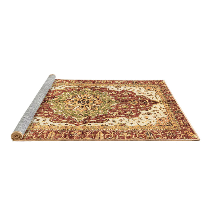 Sideview of Machine Washable Persian Brown Traditional Rug, wshabs3258brn