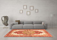 Machine Washable Persian Orange Traditional Rug, wshabs3258org