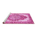 Sideview of Machine Washable Persian Pink Traditional Rug, wshabs3258pnk