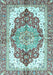 Machine Washable Persian Light Blue Traditional Rug, wshabs3258lblu