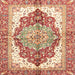 Square Abstract Red Persian Rug, abs3258