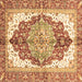 Square Persian Brown Traditional Rug, abs3258brn