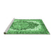 Sideview of Machine Washable Persian Emerald Green Traditional Area Rugs, wshabs3258emgrn