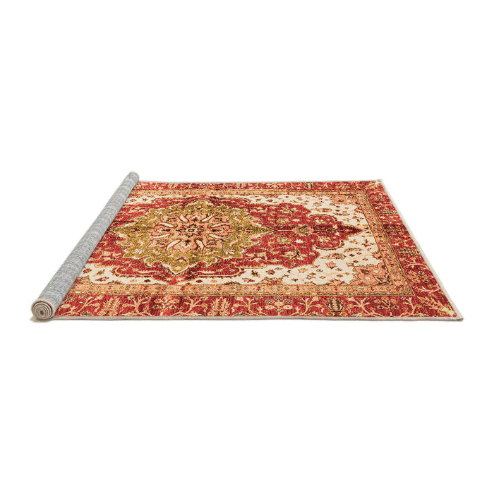 Sideview of Machine Washable Persian Orange Traditional Area Rugs, wshabs3258org
