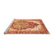 Sideview of Machine Washable Persian Orange Traditional Area Rugs, wshabs3258org