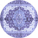 Round Persian Blue Traditional Rug, abs3258blu