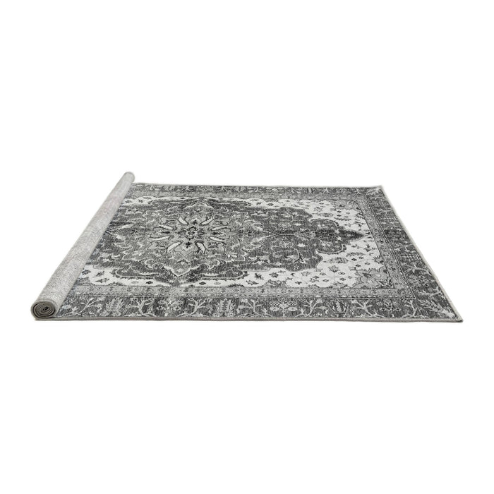 Sideview of Machine Washable Persian Gray Traditional Rug, wshabs3258gry