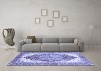 Machine Washable Persian Blue Traditional Rug, wshabs3258blu