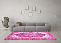 Machine Washable Persian Pink Traditional Rug, wshabs3258pnk