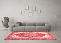 Machine Washable Persian Red Traditional Rug, wshabs3258red