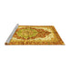 Sideview of Machine Washable Persian Yellow Traditional Rug, wshabs3258yw