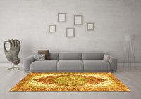 Machine Washable Persian Yellow Traditional Rug, wshabs3258yw