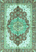 Machine Washable Persian Turquoise Traditional Area Rugs, wshabs3258turq