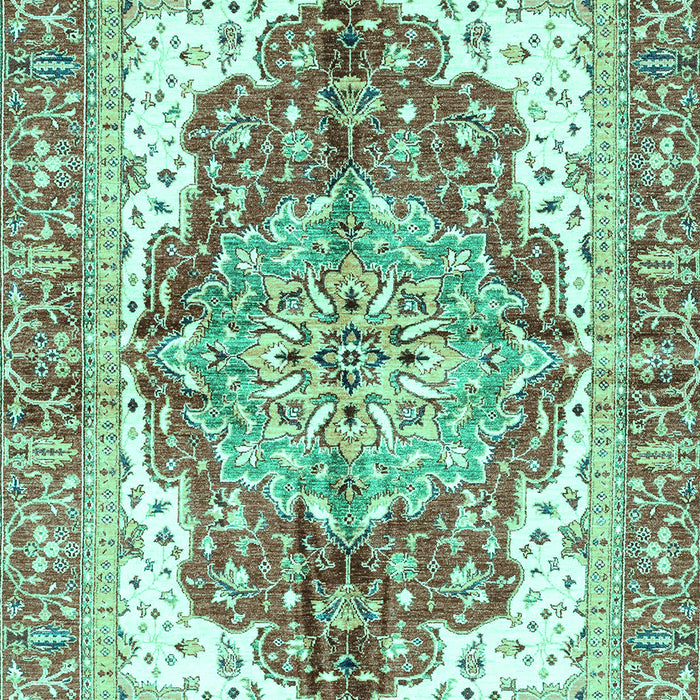 Machine Washable Persian Turquoise Traditional Area Rugs, wshabs3258turq