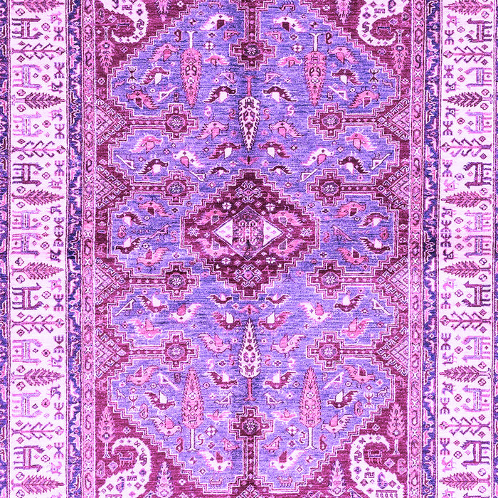 Machine Washable Geometric Purple Traditional Area Rugs, wshabs3259pur