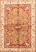 Machine Washable Geometric Orange Traditional Area Rugs, wshabs3259org