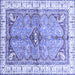 Square Geometric Blue Traditional Rug, abs3259blu