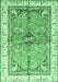 Machine Washable Geometric Emerald Green Traditional Area Rugs, wshabs3259emgrn