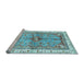 Sideview of Machine Washable Geometric Light Blue Traditional Rug, wshabs3259lblu