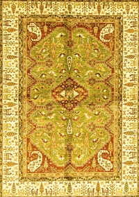 Geometric Yellow Traditional Rug, abs3259yw