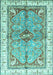 Geometric Turquoise Traditional Rug, abs3259turq