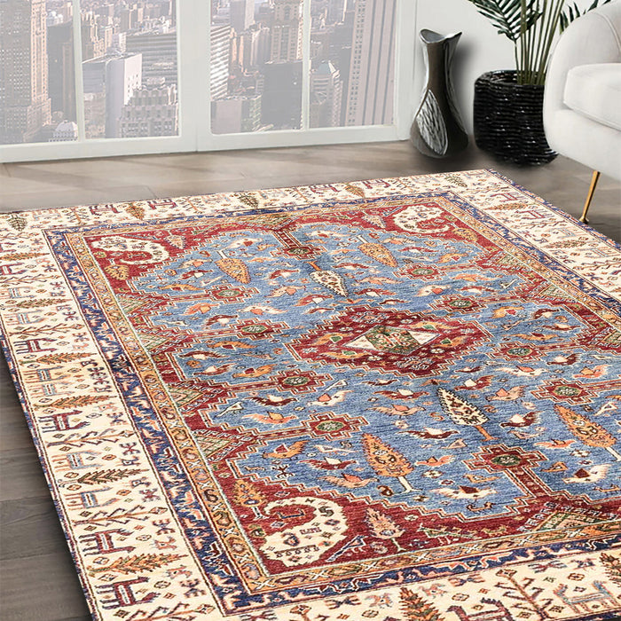 Machine Washable Abstract Desert Sand Beige Rug in a Family Room, wshabs3259