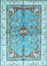 Machine Washable Geometric Light Blue Traditional Rug, wshabs3259lblu