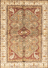 Geometric Brown Traditional Rug, abs3259brn