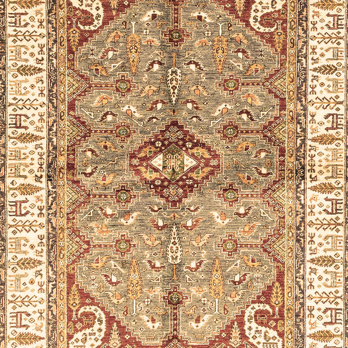 Geometric Brown Traditional Rug, abs3259brn