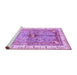 Sideview of Machine Washable Geometric Purple Traditional Area Rugs, wshabs3259pur