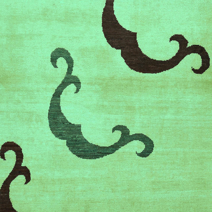 Machine Washable Abstract Turquoise Modern Area Rugs, wshabs325turq