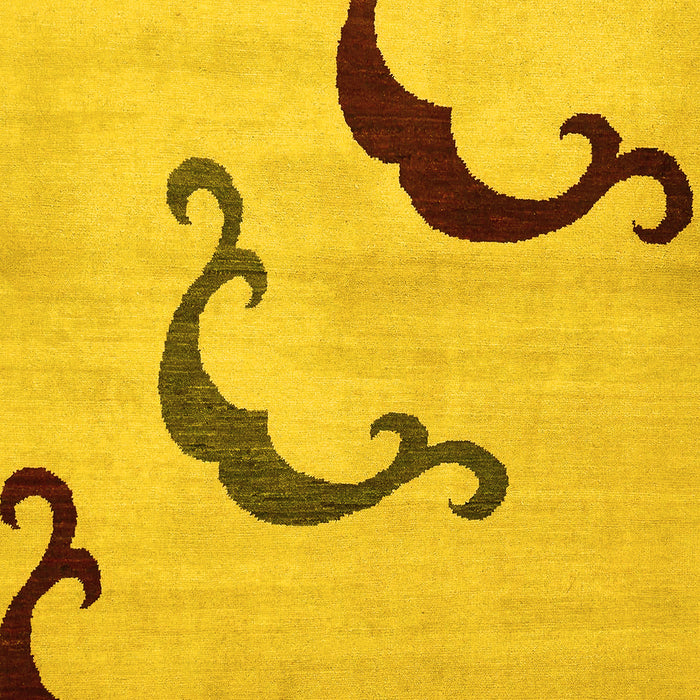 Abstract Yellow Modern Rug, abs325yw