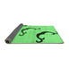 Sideview of Abstract Emerald Green Modern Rug, abs325emgrn