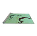 Sideview of Machine Washable Abstract Light Blue Modern Rug, wshabs325lblu