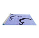 Sideview of Machine Washable Abstract Blue Modern Rug, wshabs325blu