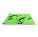 Sideview of Machine Washable Abstract Green Modern Area Rugs, wshabs325grn