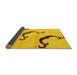 Sideview of Abstract Yellow Modern Rug, abs325yw