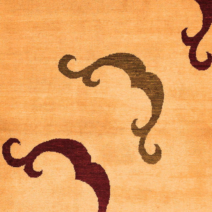 Machine Washable Abstract Orange Modern Area Rugs, wshabs325org