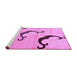 Sideview of Machine Washable Abstract Purple Modern Area Rugs, wshabs325pur