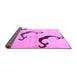 Sideview of Abstract Purple Modern Rug, abs325pur