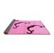 Sideview of Abstract Pink Modern Rug, abs325pnk