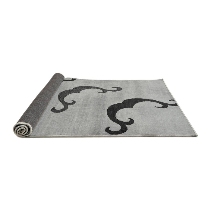 Sideview of Abstract Gray Modern Rug, abs325gry